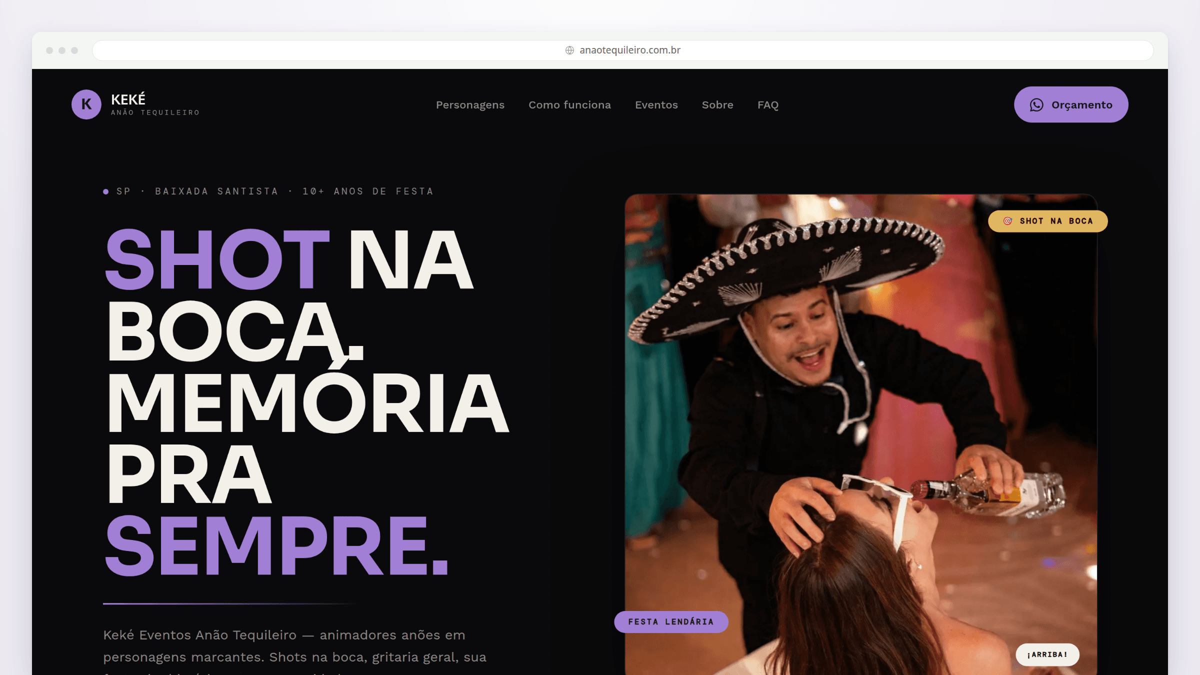 Anão Tequileiro — Keké Eventos — imagem do projeto