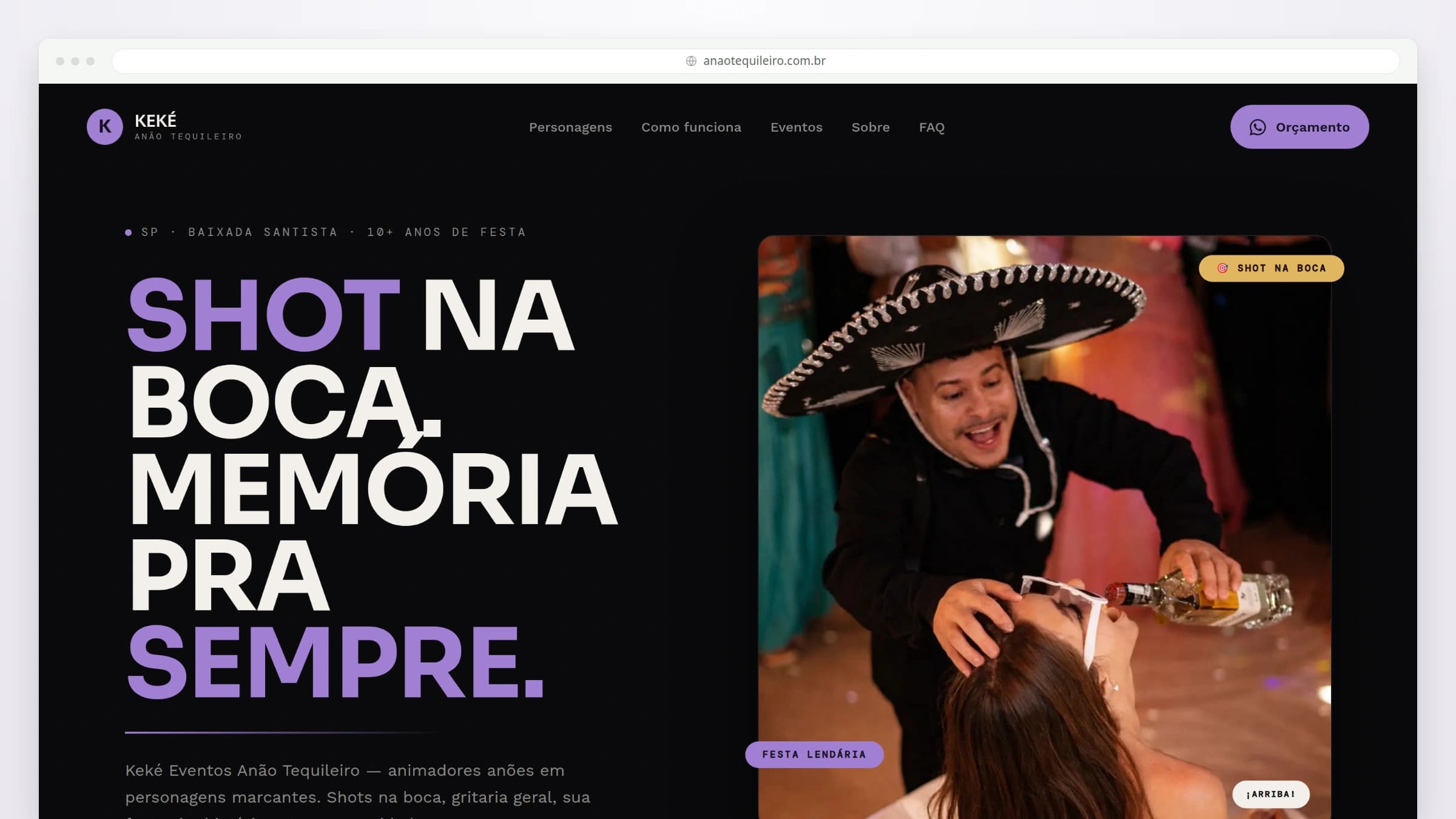 Anão Tequileiro — Keké Eventos — imagem do projeto